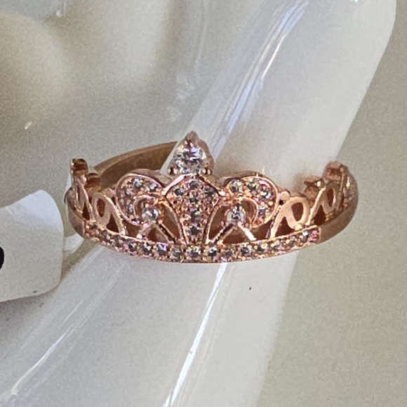 👑 Rose Gold Crown Ring by Charmed Aroma - Picture 2 of 10